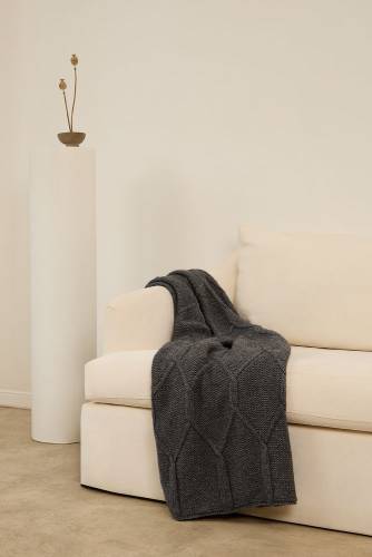 Плед Curve Verve, серый меланж (маренго) фото 9