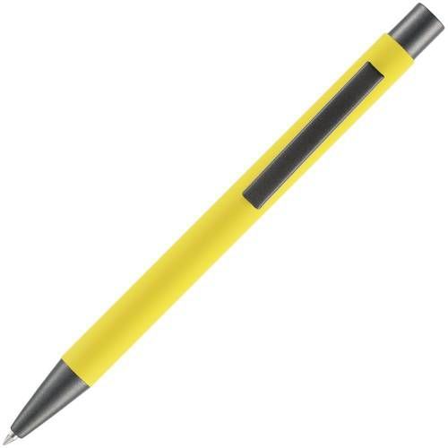 Ручка шариковая Atento Soft Touch, желтая фото 4