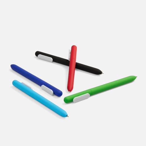 Ручка шариковая Swiper Soft Touch, красная с белым фото 5