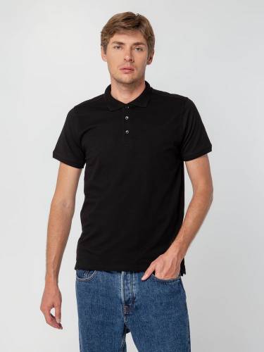 Рубашка поло мужская Virma Stretch, черная фото 7