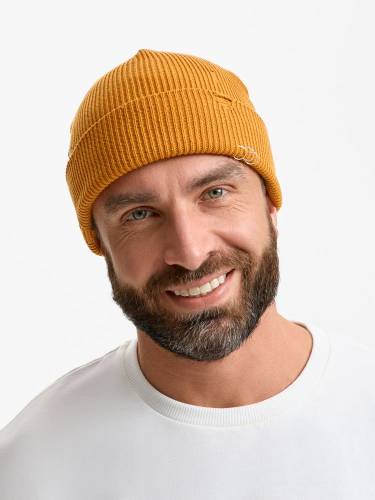 Шапка Ribelle, темно-желтая (горчичная) фото 7