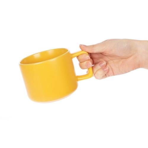 Чашка Jumbo, ver.2, матовая, желтая фото 5