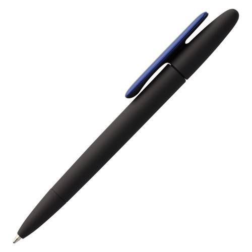 Ручка шариковая Prodir DS5 TRR-P Soft Touch, черная с синим фото 3