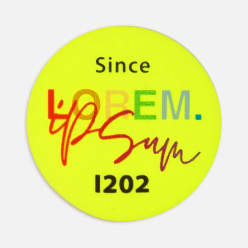 Наклейка тканевая Lunga Round, M, желтый неон фото 3