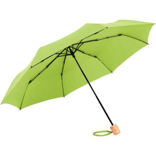 Зонт складной OkoBrella, зеленое яблоко фото 3