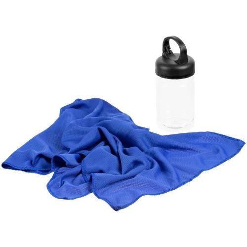 Охлаждающее полотенце Frio Mio в бутылке, синее фото 3