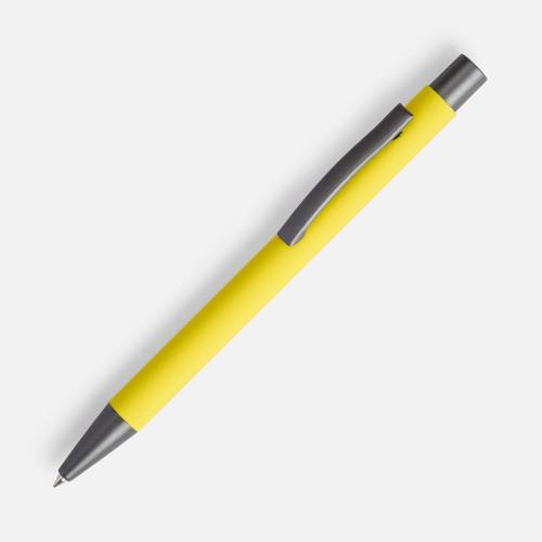 Ручка шариковая Atento Soft Touch, желтая фото 2