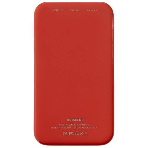 Внешний аккумулятор Uniscend Half Day Compact 5000 мAч, красный фото 4