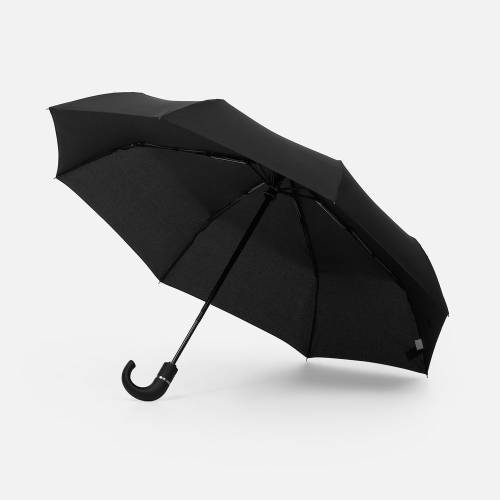 Зонт складной Hooklook, черный фото 2