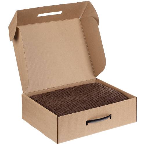 Коробка самосборная Light Case, крафт, с черной ручкой фото 4