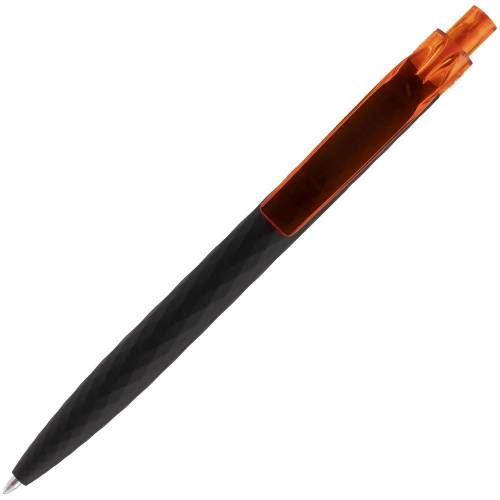 Ручка шариковая Prodir QS01 PRT-P Soft Touch, черная с оранжевым фото 5
