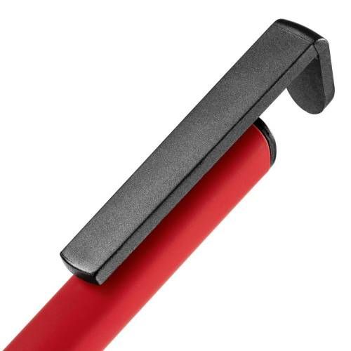 Ручка шариковая Standic с подставкой для телефона, красная фото 6