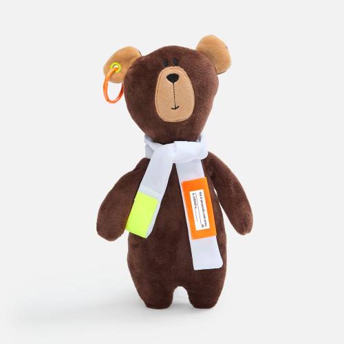Мягкая игрушка Beastie Toys, мишка с белым шарфом фото 10