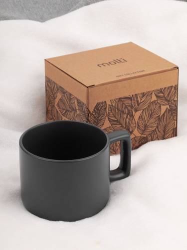 Чашка Jumbo в коробке матовая, темно-серая фото 5