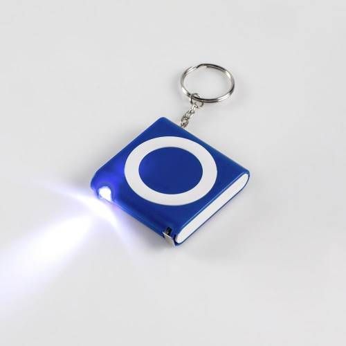 Брелок-фонарик с рулеткой Rule Tool, синий фото 7