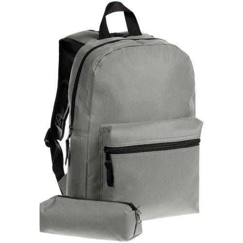 Детский рюкзак Base Kids с пеналом, серый фото 2