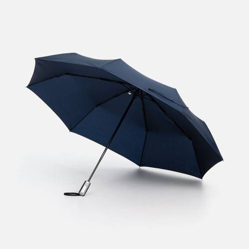 Зонт складной Fiber, темно-синий фото 2