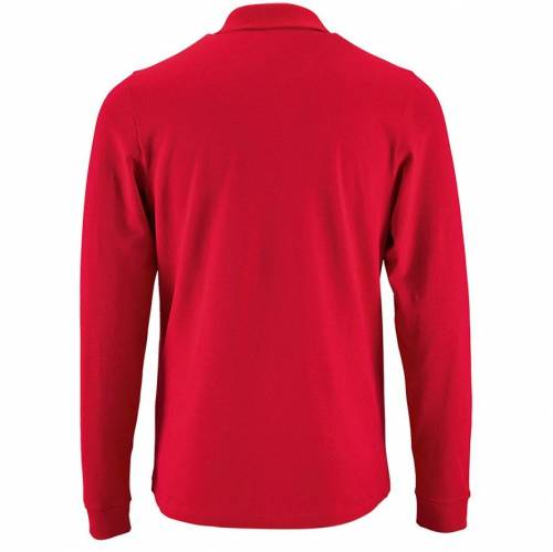 Рубашка поло мужская с длинным рукавом Perfect LSL Men, красная фото 3