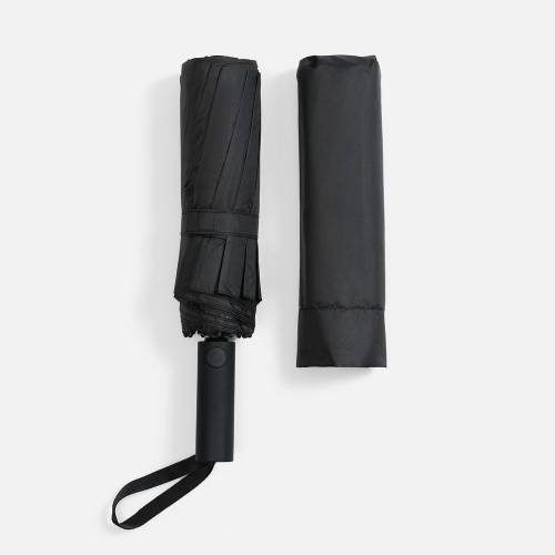 Зонт складной с УФ-защитой Ribstar, черный фото 5