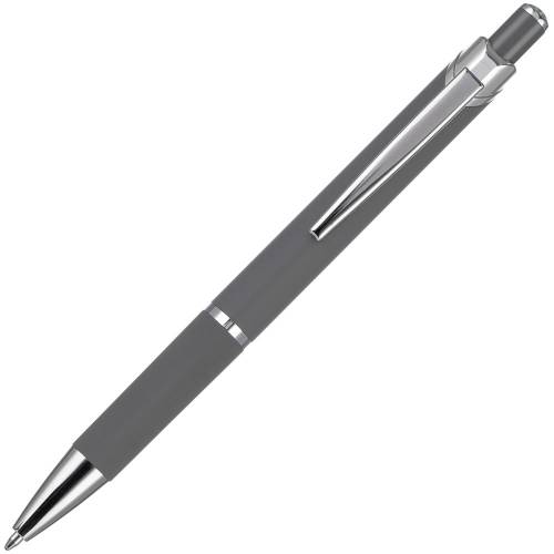 Ручка шариковая Chromos Soft Touch, серая фото 4