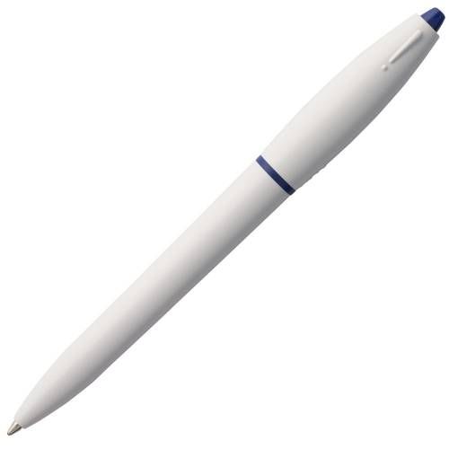 Ручка шариковая S! (Си), белая с темно-синим фото 6