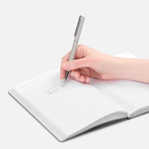 Ручка шариковая Blade Soft Touch, серая фото 5