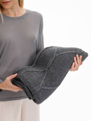 Плед Curve Verve, серый меланж (маренго) фото 7