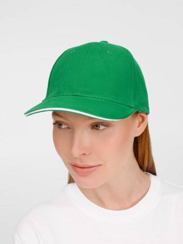 Бейсболка Buffalo, ярко-зеленая с белым фото 11