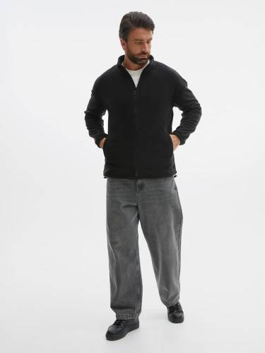 Куртка флисовая унисекс Nebo, черная фото 10