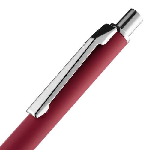 Ручка шариковая Lobby Soft Touch Chrome, красная фото 6