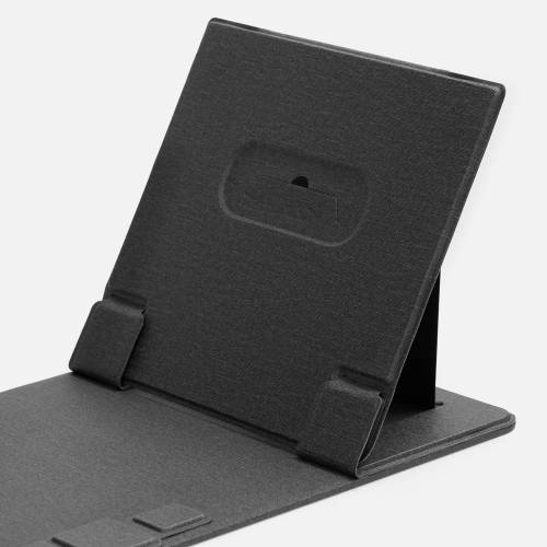 Складной стол для ноутбука с беспроводной зарядкой Kickstand Table, серый фото 5