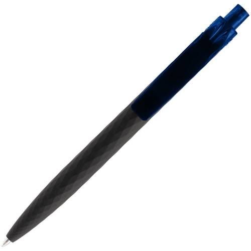 Ручка шариковая Prodir QS01 PRT-P Soft Touch, черная с синим фото 5