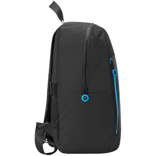 Складной рюкзак Compact Neon, черный с голубым фото 5