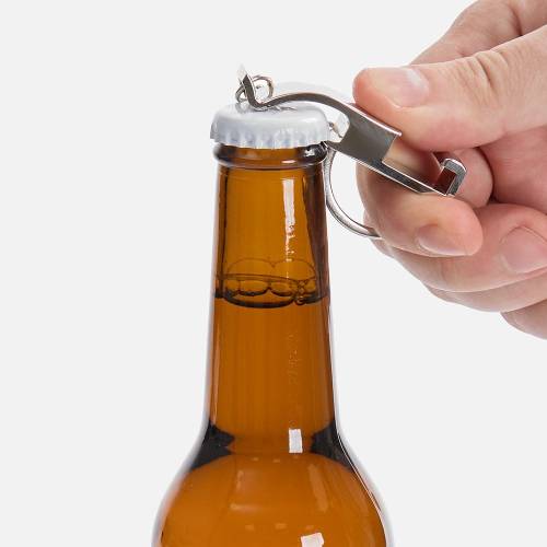 Брелок-подставка с открывалкой Virke, серебристый фото 8 Брелок-подставка с открывалкой Virke, серебристый фото 8