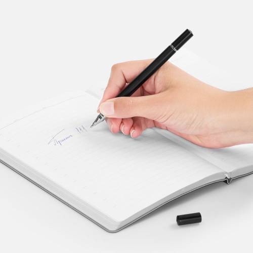 Ручка шариковая и вечный карандаш Diptych, черная фото 5