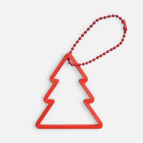 Подвеска «Елочка», 3D-печать, красная фото 5