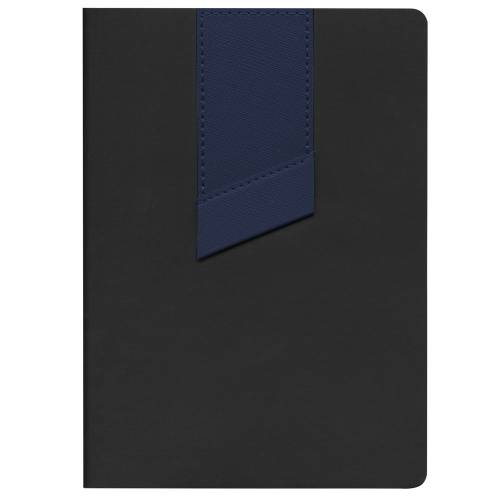 Ежедневник Bookmark, недатированный, черный с синим фото 3