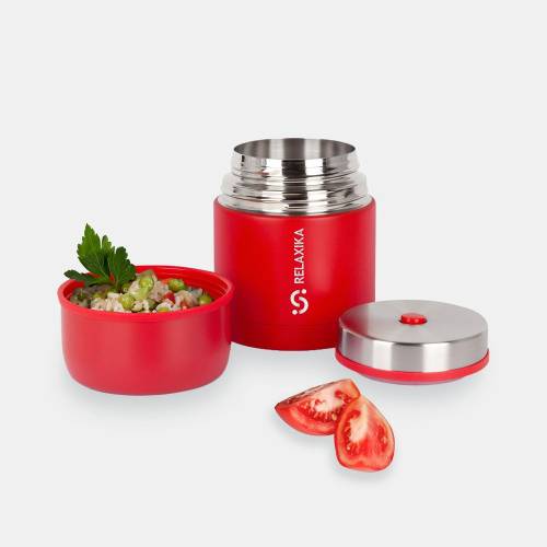 Термос для еды Relaxika 500, красный фото 8
