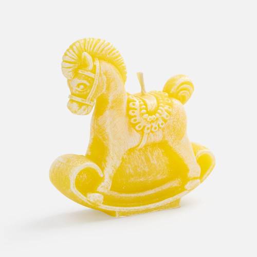 Свеча фигурная «Лошадка-качалка», желтая фото 2 Свеча фигурная «Лошадка-качалка», желтая фото 2