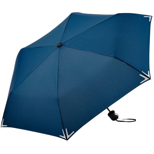 Зонт складной Safebrella, темно-синий фото 2