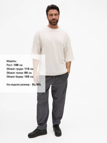 Футболка унисекс оверсайз T1, молочно-белая фото 4