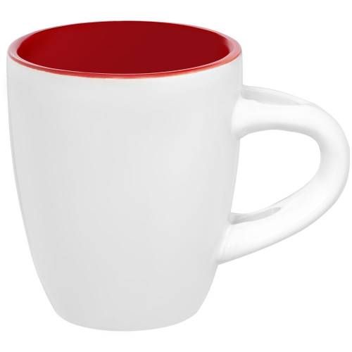 Кофейная кружка Pairy с ложкой, красная с белой фото 4