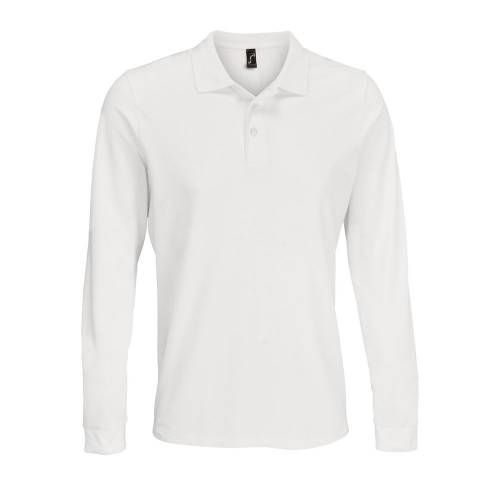 Рубашка поло с длинным рукавом Prime LSL, белая фото 2