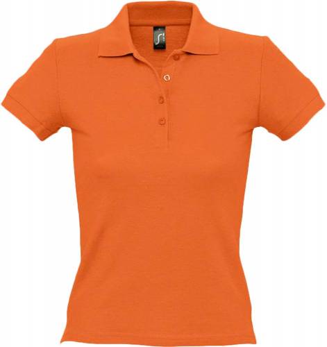 Рубашка поло женская People 210, оранжевая фото 2