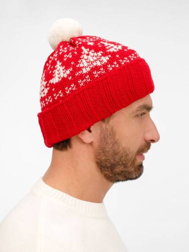 Шапка Holidale, красная с молочным фото 7