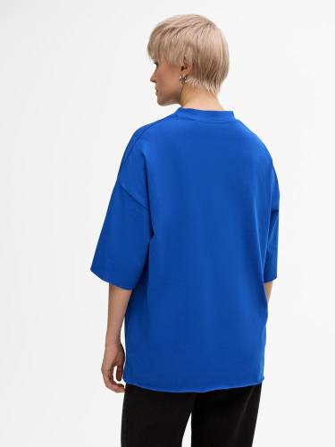 Футболка унисекс оверсайз T1, синяя фото 10