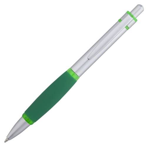 Ручка шариковая Boomer, с зелеными элементами фото 4