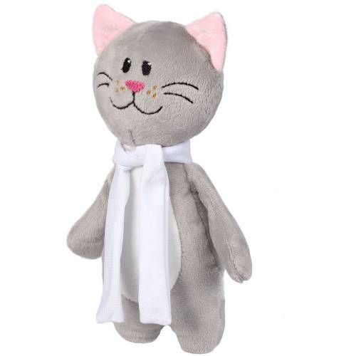 Мягкая игрушка Beastie Toys, котик с белым шарфом фото 3