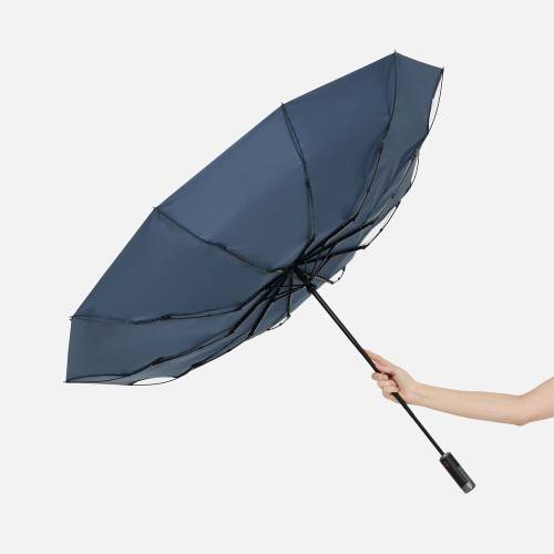 Зонт складной Regenfall, темно-синий фото 10