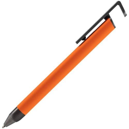Ручка шариковая Standic с подставкой для телефона, оранжевая фото 3